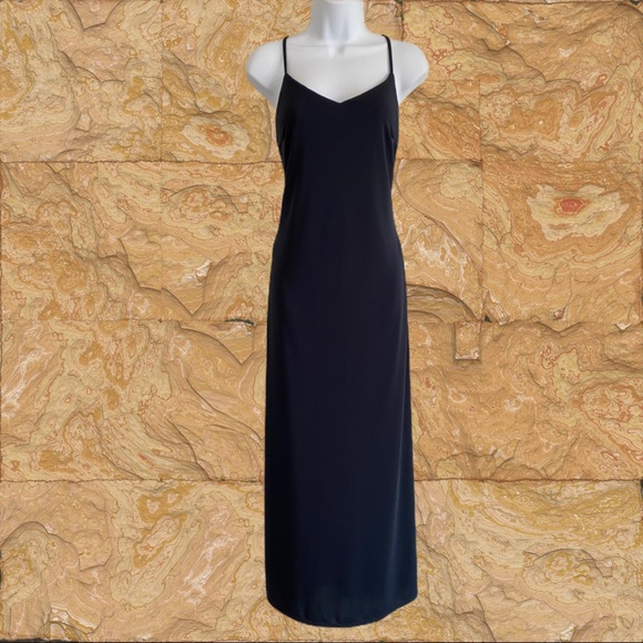 90s Formal Gown Prom Slip Dress Spaghetti Strap M - Picture 1 of 6